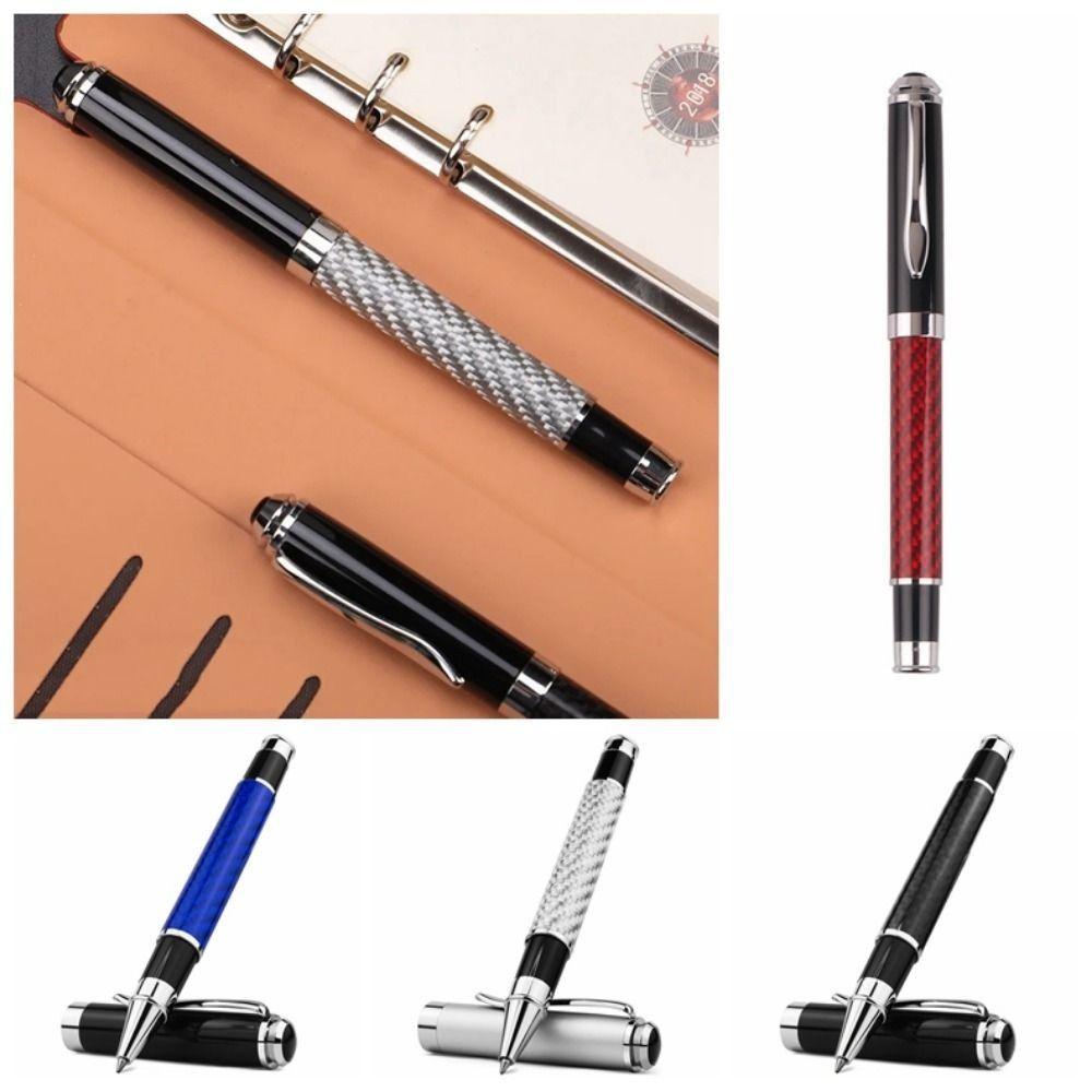 Smooth Fiber Signature Pen Golden Premium Gel Pens Metal Signature Pen Present