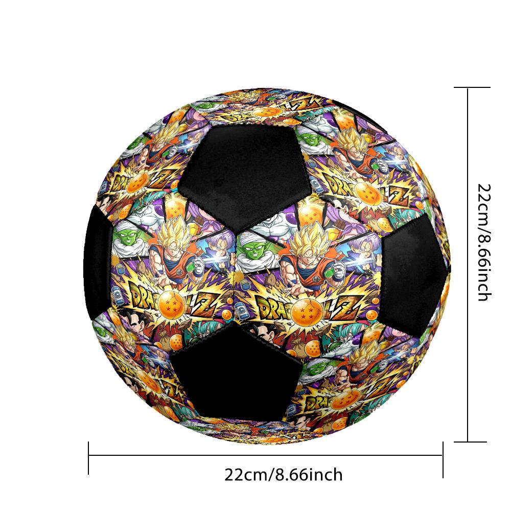 Dragon Ball Indoor Soccer Ball Colorful Machine Stitched PVC Size 5 Team Training Competition Ready Durable High-Bounce Cool Sports Gift