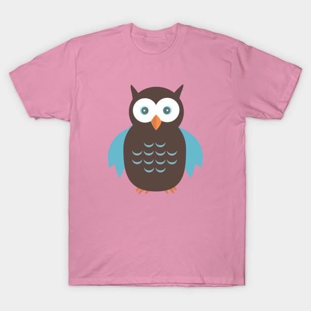 T Shirt Women Brown And Blue Owl Harajuku Print Kawaii Tshirt Summer Short Sleeve Female T-Shirt Top Tee