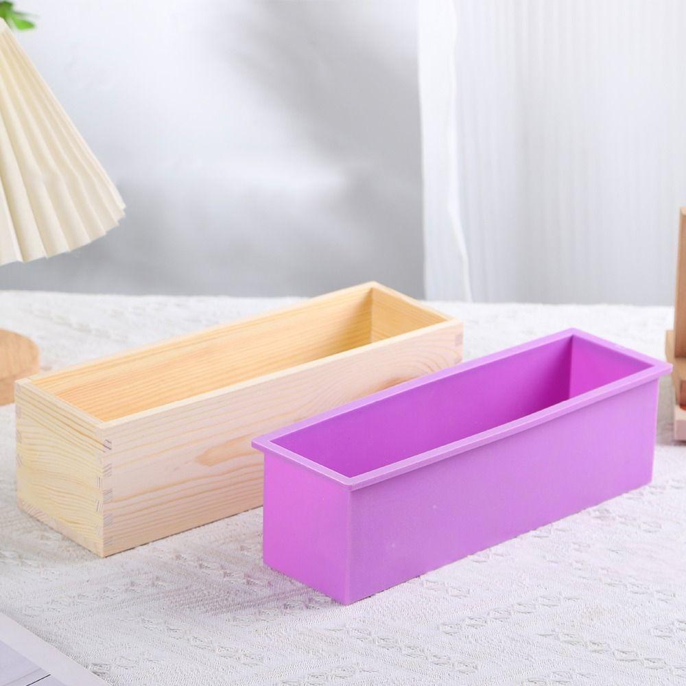 1200ml Silikon Seifenform Rechteckige Form Seifenbox Toastform Backzubehör