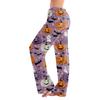 Women's Halloween Printed Drawstring Pajama Pants - Soft Casual Sleep Pants with Spooky Print - Comfortable Wear for Women
