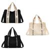 Fashionable Canvas Tote Bag With Alphabet Print Shoulder Bag For Women