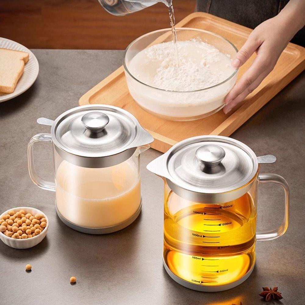 Fine Mesh Kitchen Seasoning Tank 1L/1.5L Capacity Grease Container  Restaurant