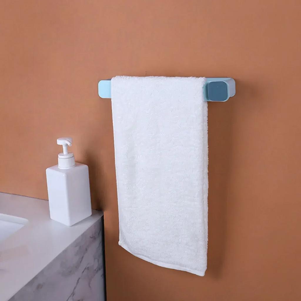 Badezimmer-Hausschuhe-Regal Selbstklebend Stanzfrei Wand-Handtuch mit Haken Heim Platzsparend WC-Tür Wand Aufbewahrungsregal