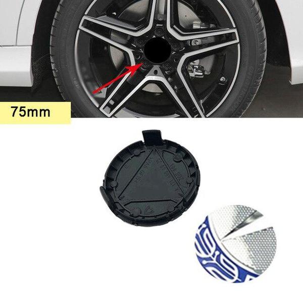 Car Wheel Hub Caps 3 Pin Rim Center Cover For W203 W204 W205 W212 W176 W211 CLA CLS A1714000025, 4PCS