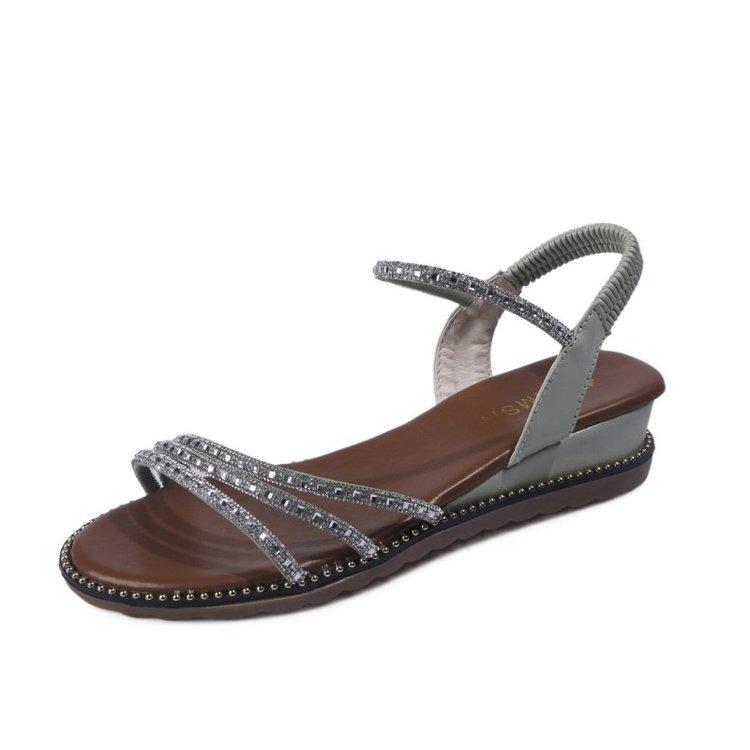 

Женские сандалии 2024 года, новые летние модные весенние сандалии для девочек на плоской подошве с открытым носком и пряжкой, легкие и сексуальные пляжные сандалии Zapatos De Mujer 35 чёрный