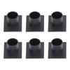 6 stk Konisk lysestake Svart Frostet Metall Stabil Base Dekorativ Lysestake for Fest Bryllup Bar