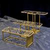 Supporto per Torta in Metallo Acrilico Tavolo da Dessert Dorato Piatto da Dessert per Matrimonio Supporto Espositore Decorativo Pirofila per Torta Piatto per Dim Sum Piatto per Pane