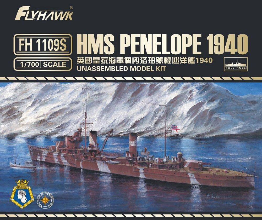 

Flyhawk Models Легкий крейсер Королевского флота Penelope 1940 Специальный набор Пластиковая модель FLYFH1109S 1/700