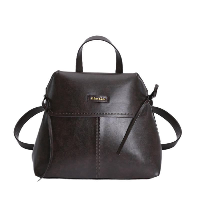 Large capacity retro commuter backpack bag women's new niche leisure travel backpack class bag