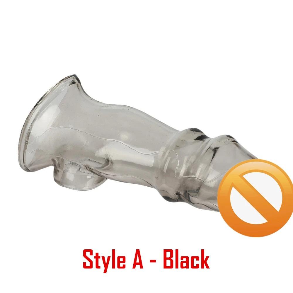 Reusable Penis Sleeves High Elastic Condoms Cock Soft Extender Enlargement Delay Ejaculation Sex Toys for Men Couple Sex Product