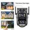 8X Zoom HD Wireless Waterproof PTZ Camera with Three-Lens and Remote Mobile Control