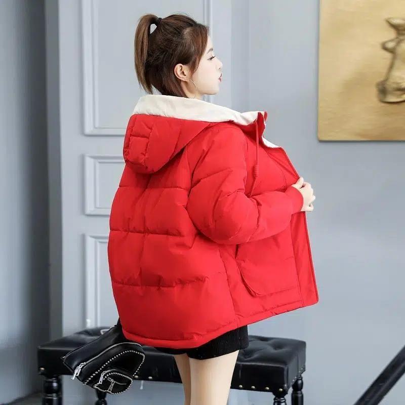 Cotton Uniform Female Short Winter Fashion Korean Version of The Bread Clothes Student Cotton Jacket Loose Thickened Cotton Jacket Tide