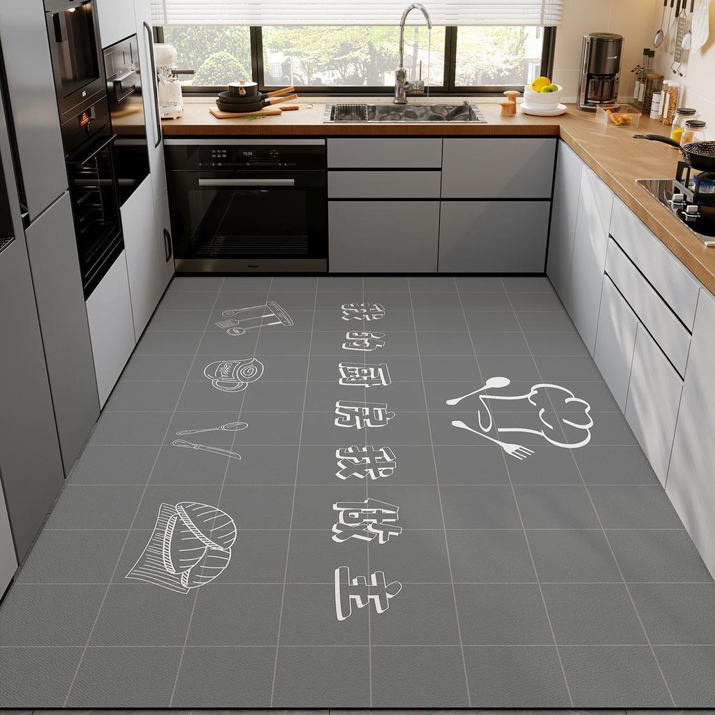 Diatom Mud Kitchen Mat Non-Slip Oil-Resistant Water-AbsorbentWipeable No-Wash Doormat Dirt-Resistant Waterproof Wall-to-Wall Carpet