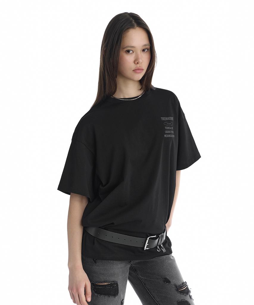 Teulimingbeodeu Oversized Graphic T-Shirts [ Black ]