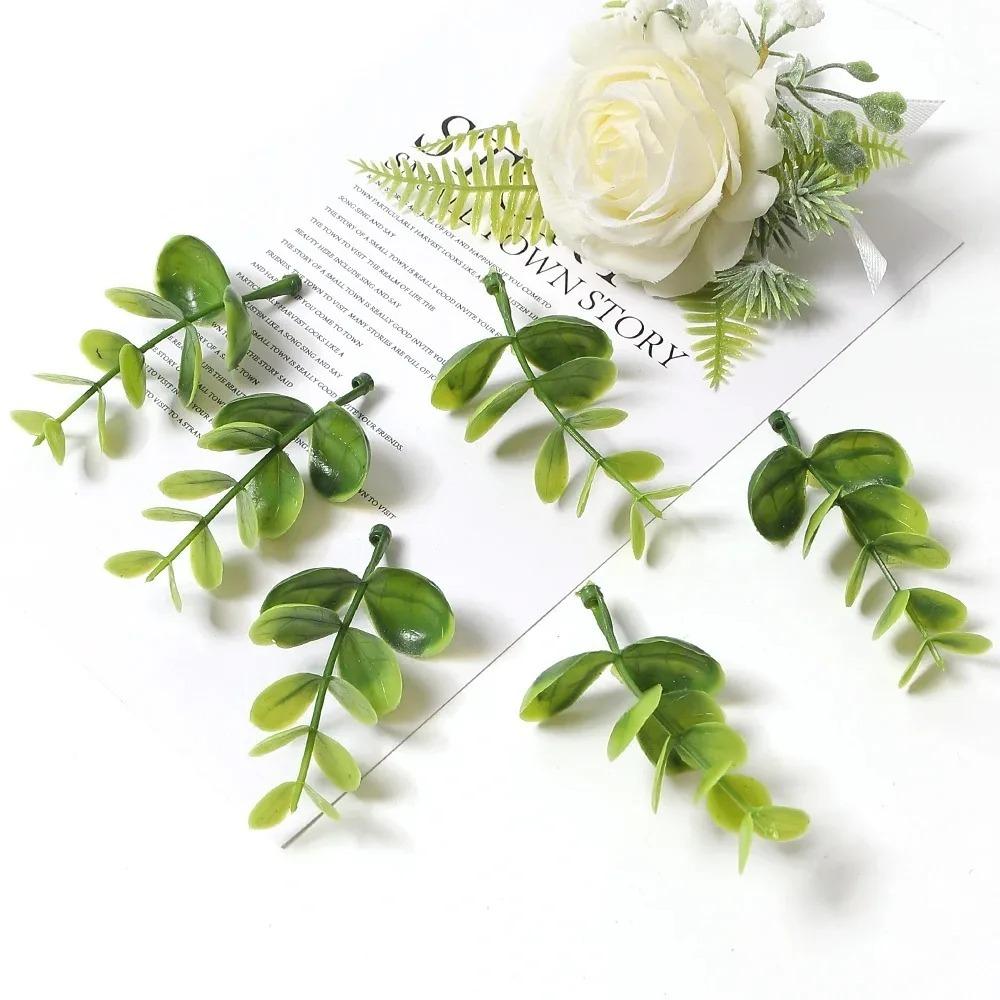 10Pcs Artificial Plants Leaf Wedding Party Home Decor Accessories Diy Cake Candy Box Garland Christmas Decorative Flowers Wreath