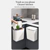 Hanging Kitchen Trash Can with Lid 9L Large Capacity Compost Bin for Under Sink or Countertop