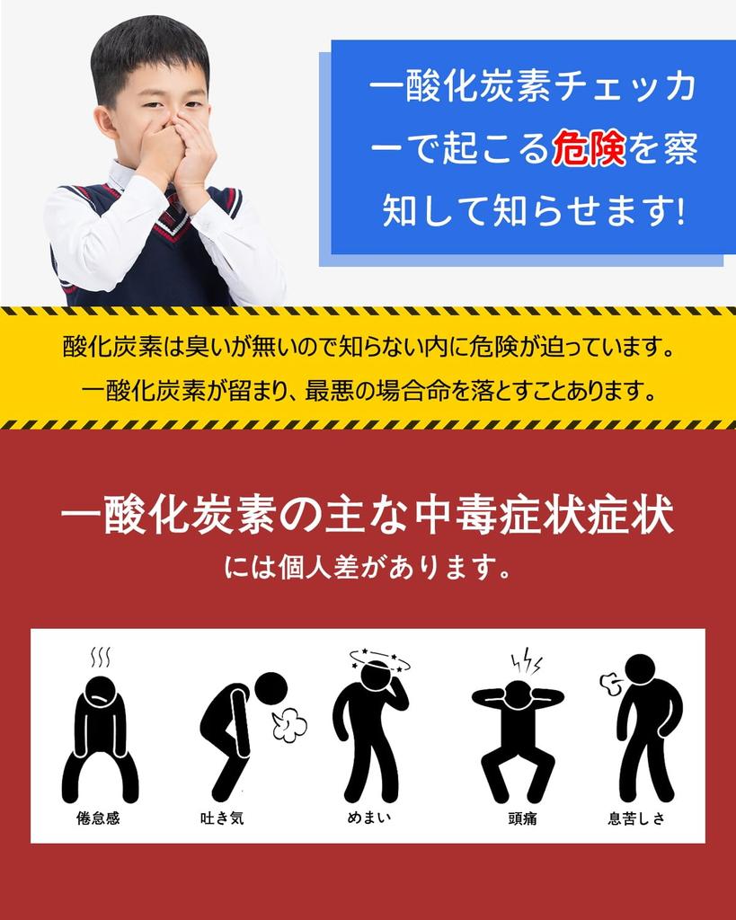 With Japanese Sensor Perfect for Carbon Monoxide Checker for Japanese Audio Carbon Monoxide CO Carbon Monoxide Meter for Camping 85dB Loud Batteries