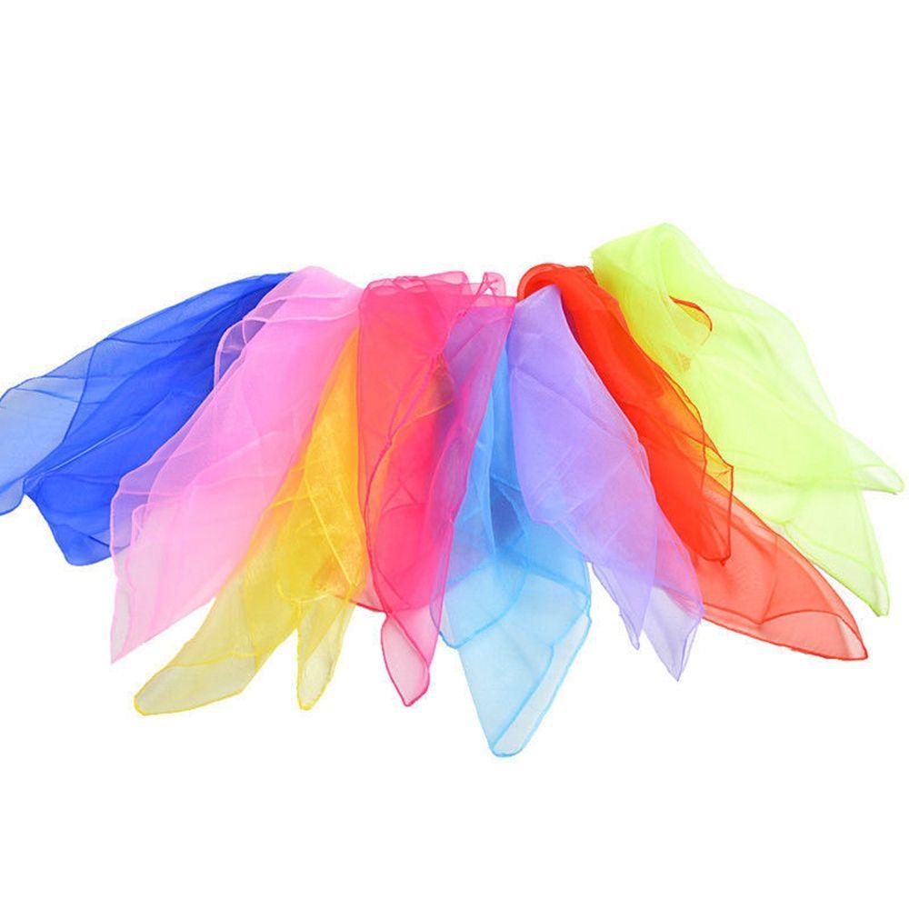 Band Scarves Juggling Performance Props Music Scarves Square Silk Scarf for Kids Dance Scarfs