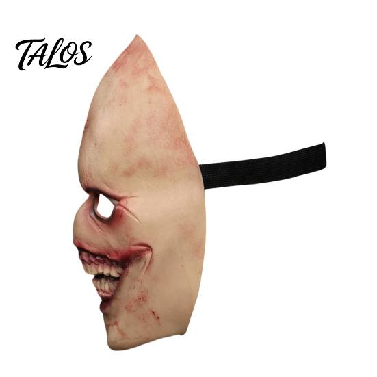 Adult Latex Mask Halloween Smiling Clown for Men, Scary Toothy Flexible Fit Horror Mask, Masquerade Party Cosplay Haunted House