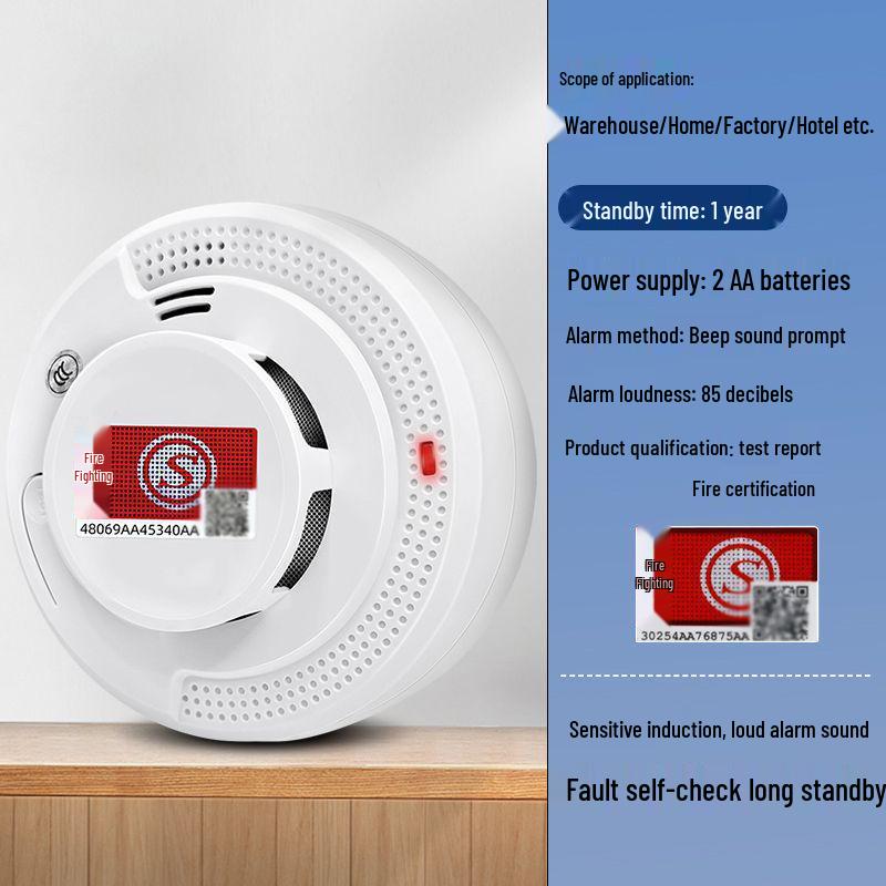 3C Certified Standalone Smoke & Fire Detection Alarm for Commercial and Household Use