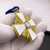 Fiński Medal Białej Róży, Medal Zagraniczny, Metalowy Medal Pamiątkowy, Broszka, Wisiorek, Kolekcjonerski Prezent, Akcesorium, Prezent na Boże Narodzenie, Drobiazgi do Skarpetki