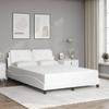VidaXL Bed Frames with Headboard, Upholstered Bed, Double Bed, Adult Bedroom Interior Bed, White 140x200 Cm 3208185