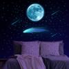 Room Ceiling Decor Home Decal Luminous Wall Stickers Meteor Glow In The Dark Moon Stars Stickers