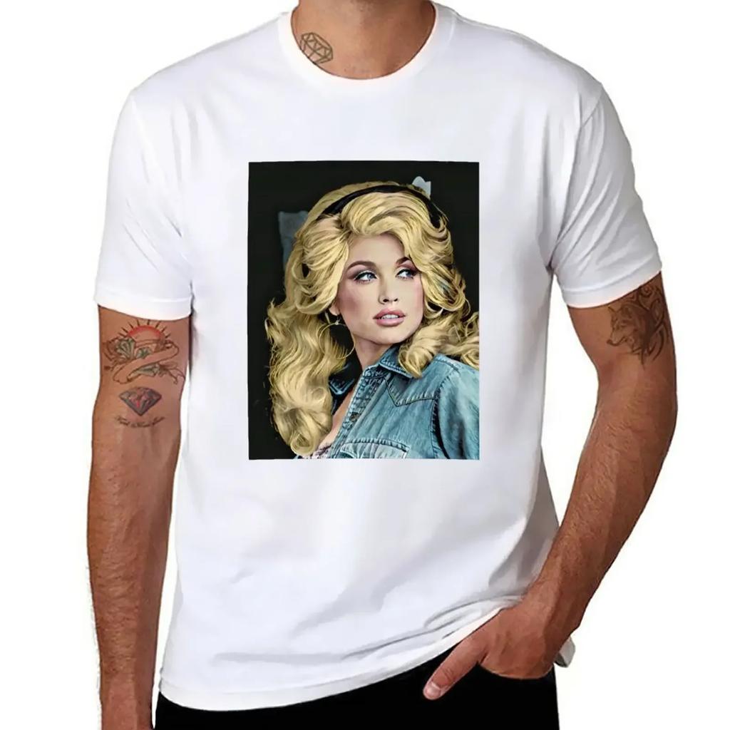 Vintage Dolly Parton Geschenk für Liebhaber T-Shirt lustig süße Kleidung Tierdruck für Jungen Trainingsshirts für Männer