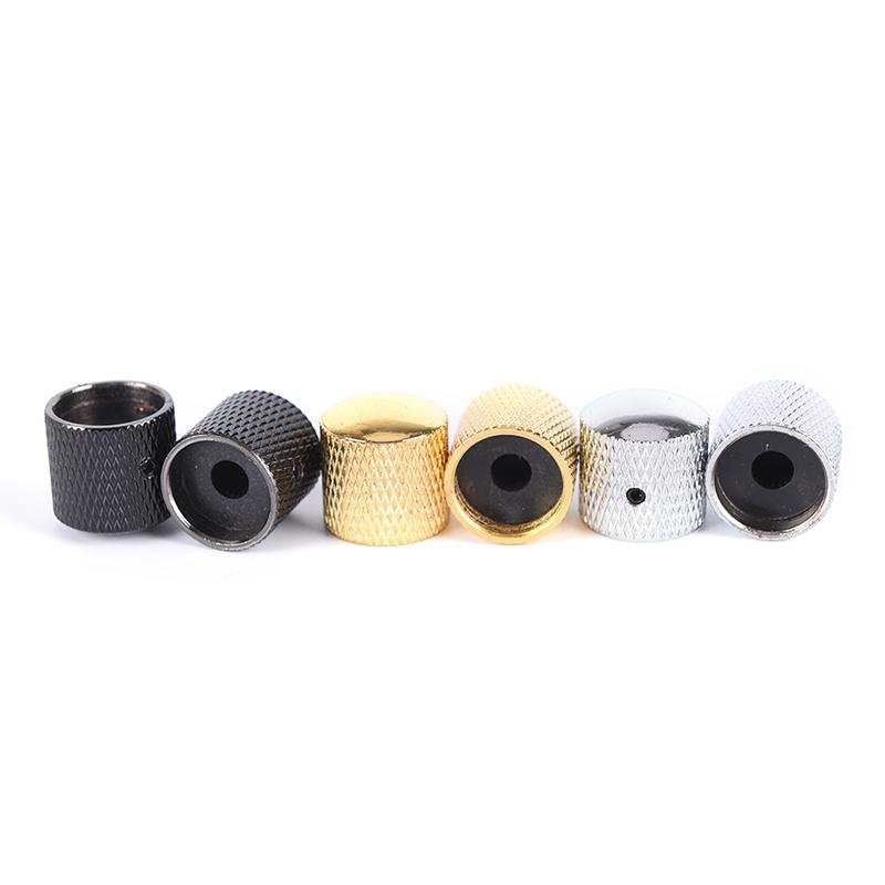 4Pcs Metal Electric Bass Guitar Volume Tone Control Knobs Dome Knobs +Wrench