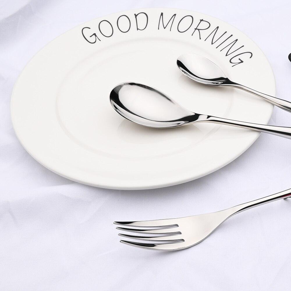 New Luxury 304 Stainless Steel Sliver Flatware Cutlery Set Food Knife Fork Spoon Western Dinnerware Tableware Set Kitchen Accessories