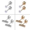 18-Pair Tiny Stud Earrings Star Moon for Triangle Ball Screwback Earrings for Un