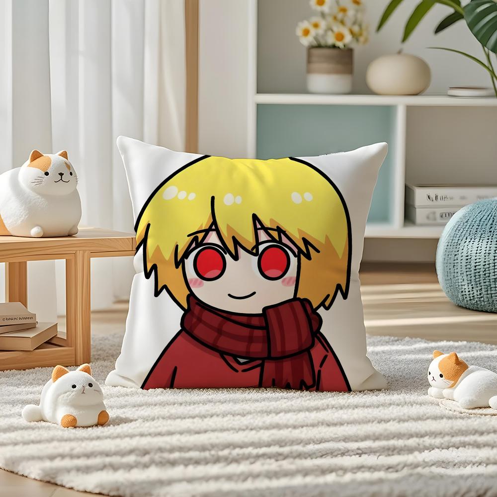 Аниме H-Hunter X Hunter Милая Мультяшная Наволочка Шёлковая Элегантная Комфорт Диван Кровать Невидимая Молния 30cmx30cm