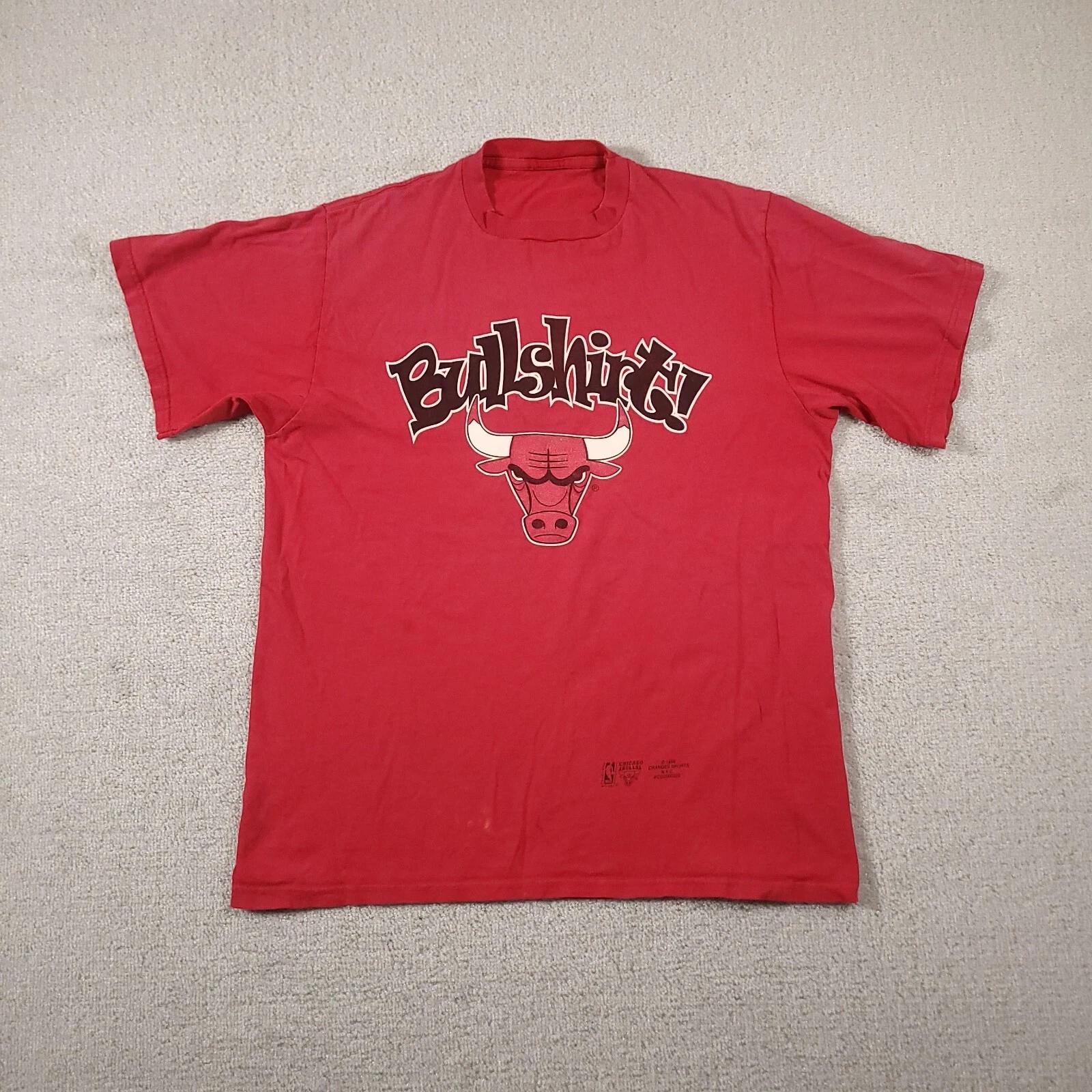 

Vintage 1996 Chicago Bulls Changes Sport “Bullshirt” Red Large 110