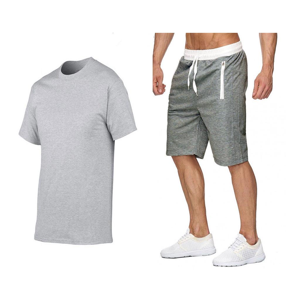 Herren Sommer Einfarbiges T-Shirt & Shorts Set - 2023 Modekollektion, Kurze Ärmel