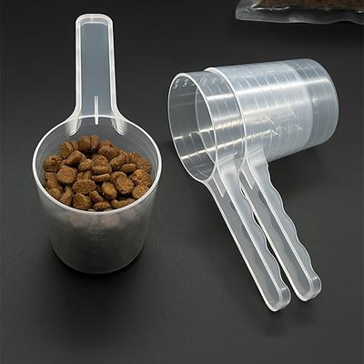 1pc Plastic Measuring Cup, 50g with Graduated Scale, Transparent Multi-Purpose Pet Food Scoop for Powder and Liquid Pet Food Scoop