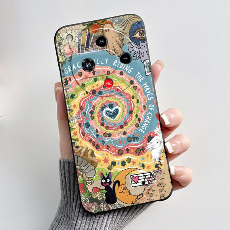 Cute Cartoon Case For ZTE Nubia Focus 2 5G Coque Printing Shell Fundas Protective Cover Soft Silicone Black Casing Capa