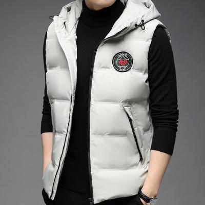Automne Hiver Hommes Nouveau Gilet À Capuche En Doudoune Jeunesse Épaissie Fermeture Éclair Doudoune Chaude