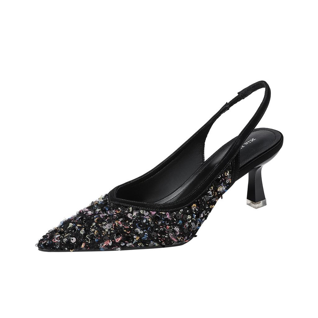 699-302 Mode Bankett Pailletten spitze hohe Absätze einzelne Schuhe Frühling sexy leer rosa Stiletto einzelne Schuhe Damenschuhe