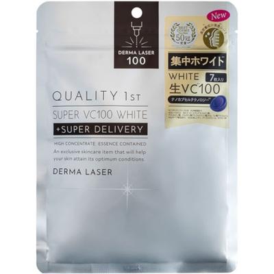 Quality 1st Derma Laser Super VC 100 Whitening Mask - 7 Sheets Pack