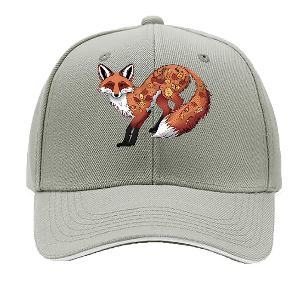 Autumn Leaf Patterned Fox Home Decor Hip Hop hat Fashion Outdoor Sports Sandwich Baseball Cap