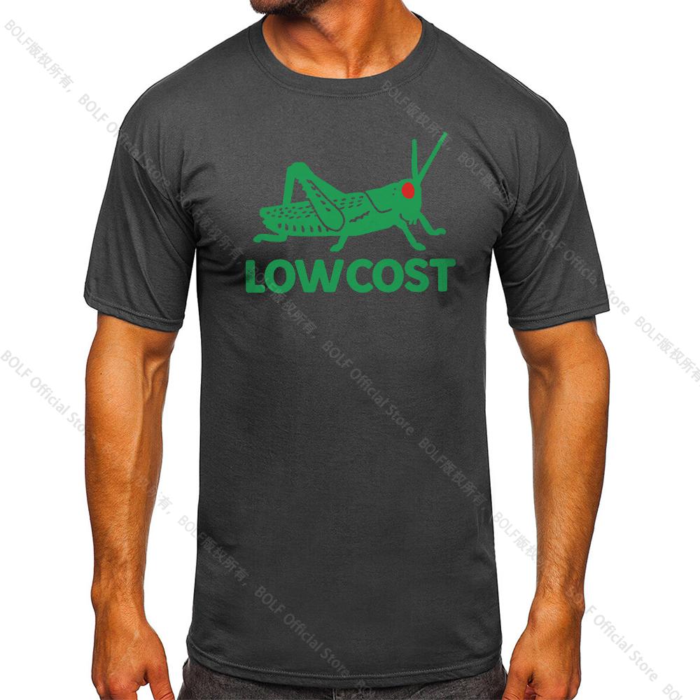 Men's The Lowcost Printed Funny T-Shirt 100% Cotton Oversized Casual Graphic Tees for Men Women Summer Tops