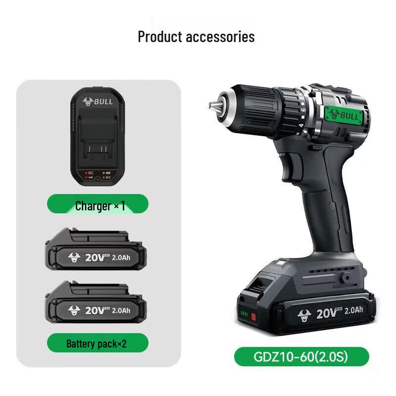 Bull 20V Cordless Electric Drill/Screwdriver CN plug (adapter included)