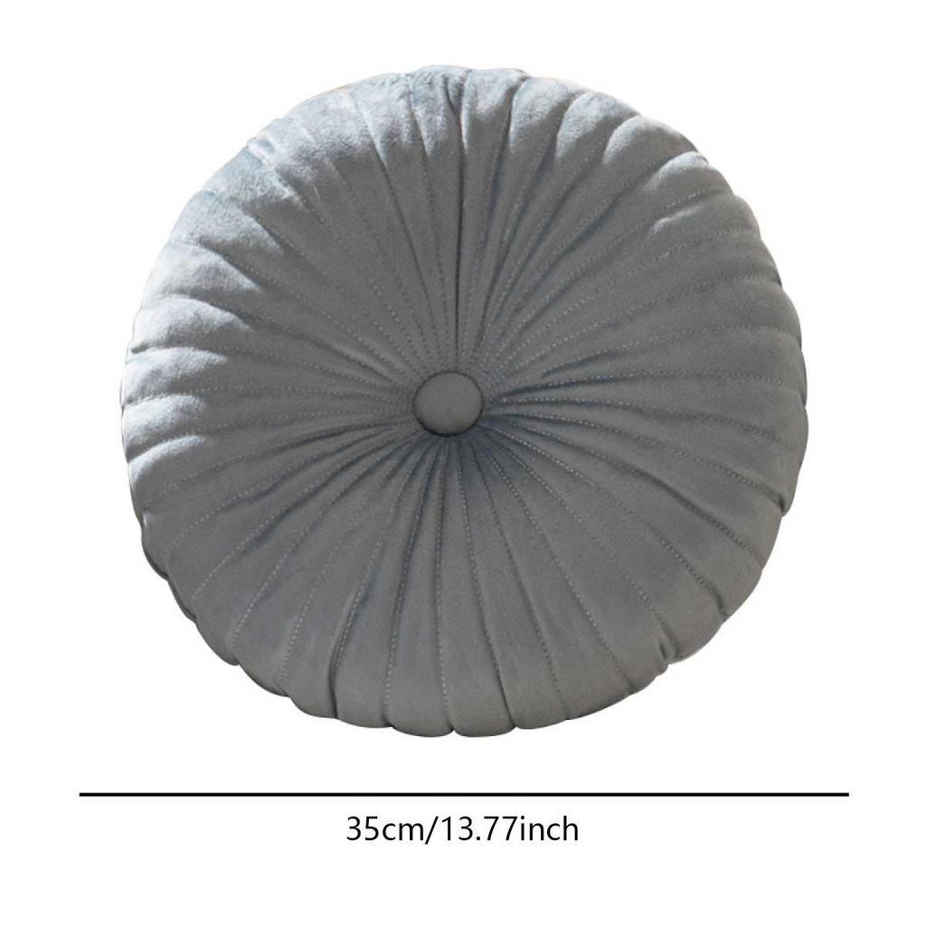 Velvet Pumpkin Backrest & Lumbar Pillow – Round Sofa and Bedside Cushion