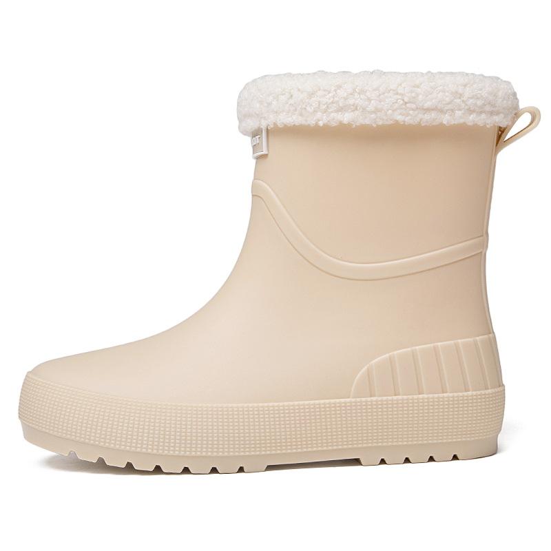 Fashion short tube women wear non-slip water shoes new rain boots kitchen rubber shoes water boots