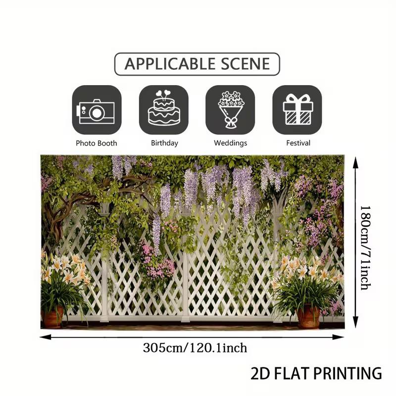2D Häuschen Kletterpflanze Weißer Diamantzaun Gartendekoration