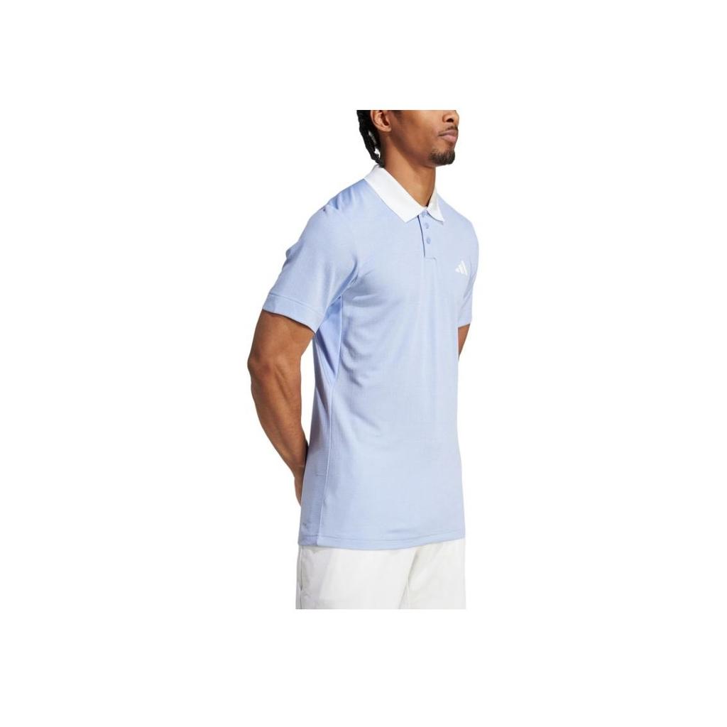 Adidas Tennis Freelift Soft Comfortable Breathable Cool Sports Polo Shirt Men Tops Light-Blue IW6227