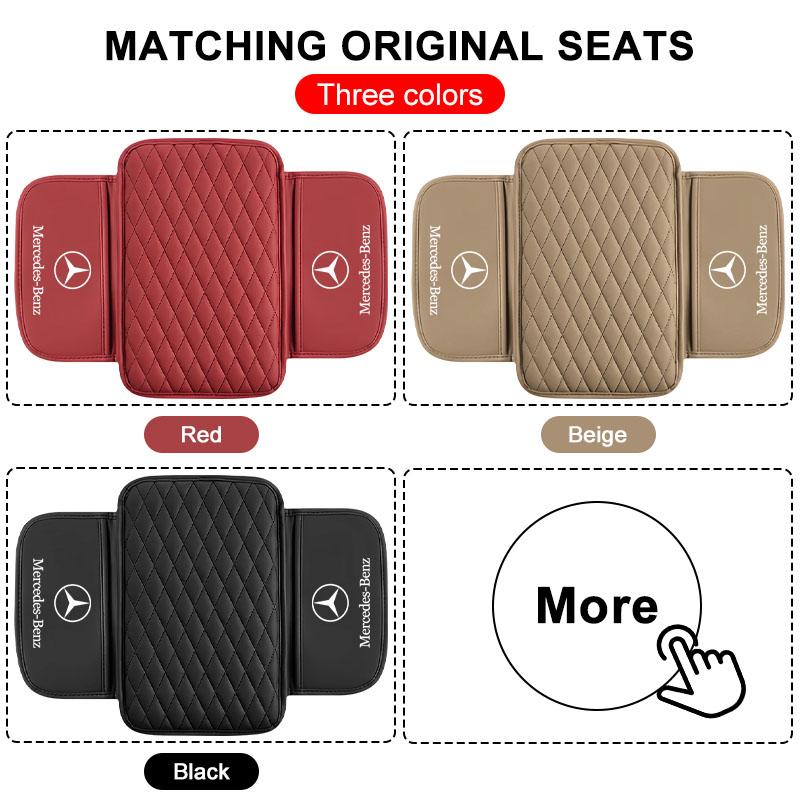 Leather Car Armrest Mat Tissue Boxes Height Pad Armrest Box For Mercedes Benz AMG W204 W203 W212 W211 W124 W210 GLC GLE E CLA GLA W205 W211 W213