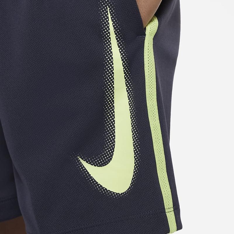 Nike Logo Stripe Pocket High-Waist Kids Shorts Kids Bottoms Navy DX5361-015
