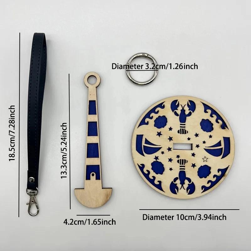 1pc Portable Wooden Yarn Holder with Wrist Charm for Outdoor Use Foldable Yarn Holder Easy Storage DIY Knitting Crochet Tool
